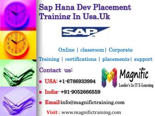 Sap Hana Dev Placement Training In Usa,Uk