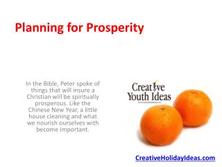 Planning for Prosperity