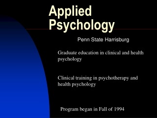 Applied Psychology