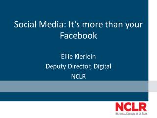 Social Media: It’s more than your Facebook