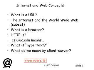 Internet and Web Concepts