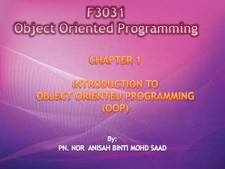 F3031 Object Oriented Programming
