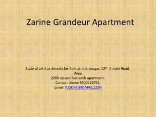 Zarine Grandeur Apartment