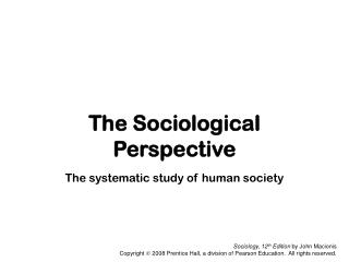 The Sociological Perspective