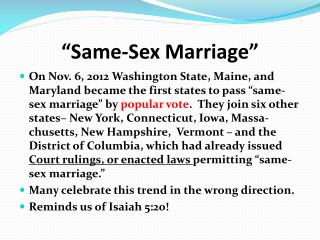 “Same-Sex Marriage”
