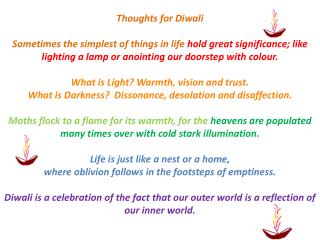 Thoughts for Diwali
