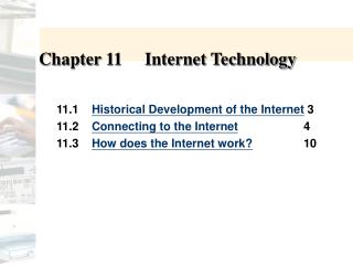 Chapter 11	Internet Technology