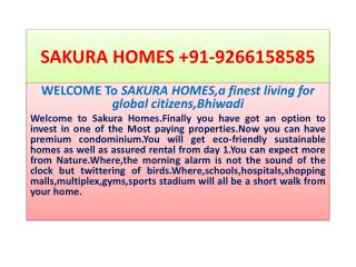 SAKURA HOMES +91-9266158585