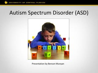 PPT - Autism Spectrum Disorder (ASD) PowerPoint Presentation, free ...