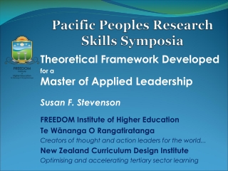 Pacific Peoples Research Skills Symposia