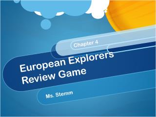 European Explorers Review Game
