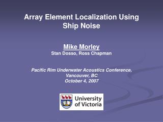 Array Element Localization Using Ship Noise