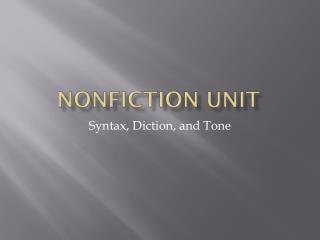 Nonfiction Unit