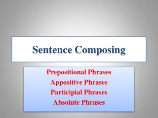 Sentence Composing