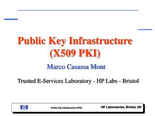 Public Key Infrastructure (X509 PKI)