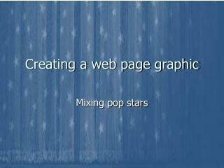 Creating a web page graphic