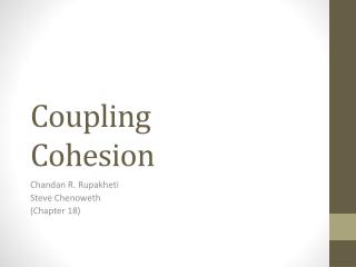 Coupling Cohesion