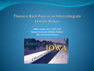 Thoracic Back Pain in an Intercollegiate Female Rower