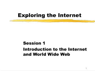 Exploring the Internet