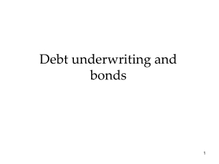 Debt underwriting and bonds