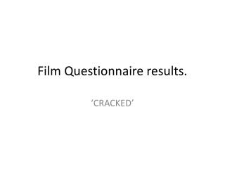 Film Questionnaire results.