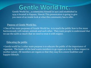 Gentle World Inc.