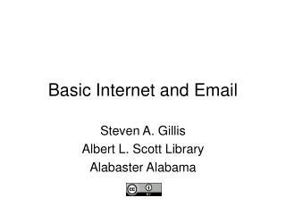 Basic Internet and Email