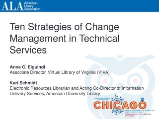 Ten Strategies of Change Management in Technical Services