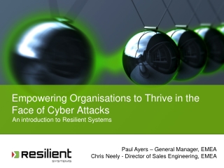 Empowering Organisations to Thrive in the Face of Cyber A ttacks