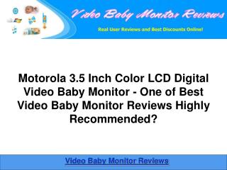 Motorola 3.5 Inch Color LCD Video Baby Monitor