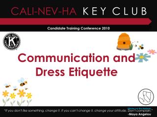 Communication and Dress Etiquette