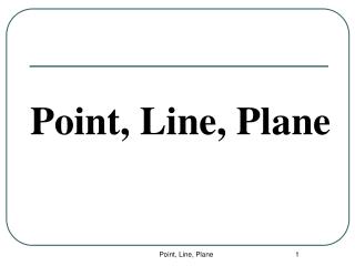 Point, Line, Plane