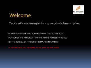 Welcome The Metro Phoenix Housing Market – 1q 2010 plus the Forecast Update