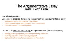 what is the goal of a persuasive essay