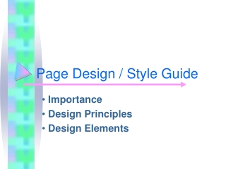Page Design / Style Guide
