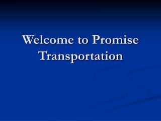 Welcome to Promise Transportation