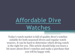 Best Dive Watches