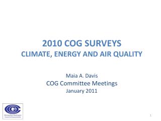 2010 COG surveys Climate, energy and air quality