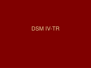 DSM IV-TR