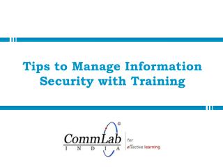 Tips to Manage Information Security with Training