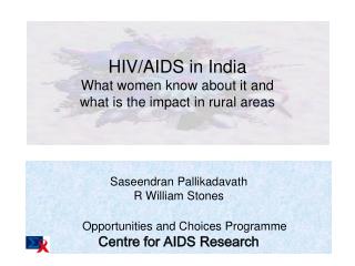 HIV/AIDS in India: What women know about it and what is the impact in rural areas