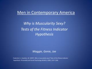 Men in Contemporary America