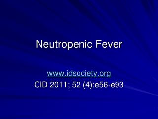 Neutropenic Precautions In Hospital
