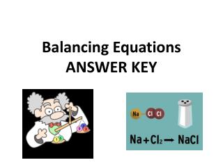 Balancing Equations ANSWER KEY