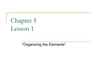 Chapter 5 Lesson 1