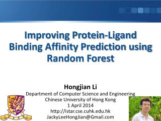 Improving Protein-Ligand Binding Affinity Prediction using Random Forest