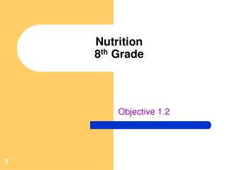 Nutrition 8 th Grade