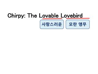 Chirpy: The Lovable Lovebird