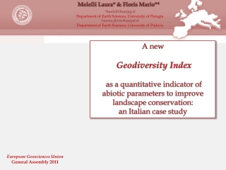 A new Geodiversity Index