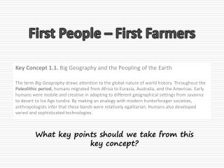 First People – First Farmers